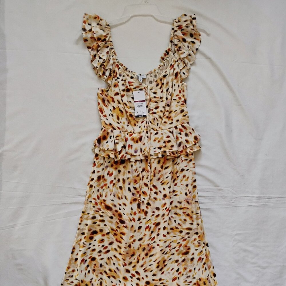 Sofia Vergara Sleeveless Midi Dress Animal Print Size S